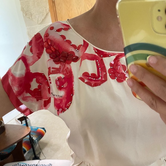 Rebecca Taylor silk twill embellished shift dress size 8. Like new. - Picture 4 of 6